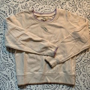 cream Madewell crewneck sweatshirt